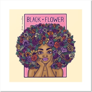 Black Flower Posters and Art